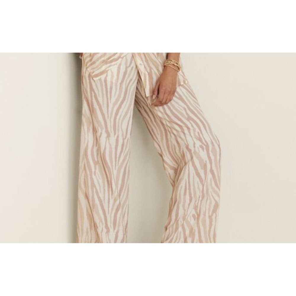 SOFT SURROUNDINGS Safi Pull On Pants Zebra Wide Leg Medium NWT